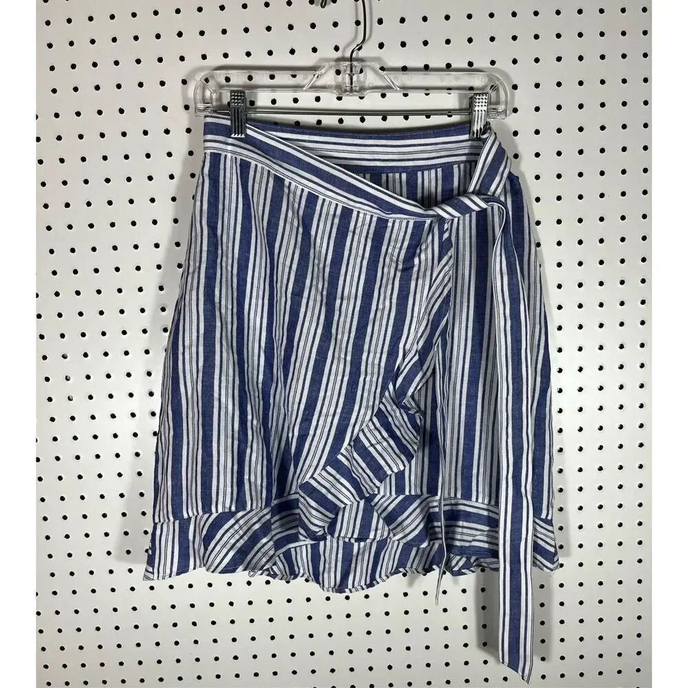 Loft linen blend wrap skirt size 0